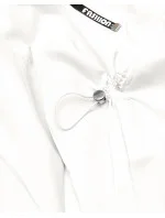 Tenký dámský přehoz přes oblečení ve smetanové barvě s kapucí (B8118-26) Tenký dámský přehoz přes oblečení ve smetanové barvě s kapucí (B8118-26)