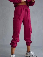 Teplákový komplet ve vínové bordó barvě - mikina se stojáčkem a kalhoty (82162) Teplákový komplet ve vínové bordó barvě - mikina se stojáčkem a kalhoty (82162)