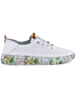 Dámské kožené polobotky bílé Artiker 58C0597