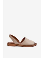 Zazoo 40327 Kožené Nášlapné Sandály Bežové