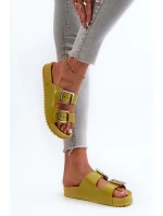 Dámské Žabky Hladké ZAXY LL285077 Limetkové