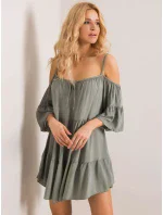 Dámské šaty-TW-SK-BI-80840.20 khaki Dámské šaty-TW-SK-BI-80840.20 khaki