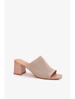 Pantofle FY35-1 béžové - Step in style Pantofle FY35-1 béžové - Step in style