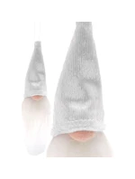 DEKORATIVNÍ PŘÍVĚSEK SANTA CLAUS 11CM BÍLÝ