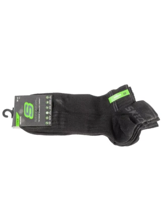 Skechers 3PPK Bamboo Mesh Sneaker Socks SK43098-9999 Black 39-42