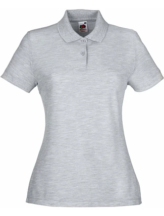 Fruit of the Loom Lady-Fit 65/35 Polo Dámské piqué polo 16.3212 heather grey Fruit of the Loom Lady-Fit 65/35 Polo Dámské piqué polo 16.3212 heather grey