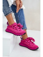 Semišové Dámské Tenisky S Tlustými Šnůrkami Fuchsie Artiker 54C1461