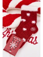 Dětské Vánoční Ponožky Srdíčka S Kožešinou Vlna Alpak Červené Dětské Vánoční Ponožky Srdíčka S Kožešinou Vlna Alpak Červené