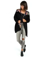 B091 Mikina na zip Oversized - černá B091 Mikina na zip Oversized - černá