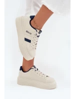 Dámské tenisky na platformě Big Star – světle béžové