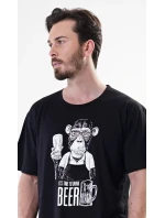 Pánská noční košile s krátkým rukávem Opice - Vienetta Pánská noční košile s krátkým rukávem Opice - Vienetta