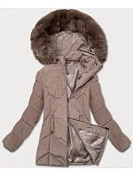 Dámská plus size zimní bunda s kapucí S'west cocoa (B8300-48) Dámská plus size zimní bunda s kapucí S'west cocoa (B8300-48)