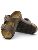 Dětské žabky Birkenstock Arizona Kids Birko-Flor Nubuck Mocha narrow (0552893)