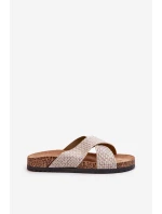 Dámské pantofle na korkové platformě béžové Tesolen Dámské pantofle na korkové platformě béžové Tesolen