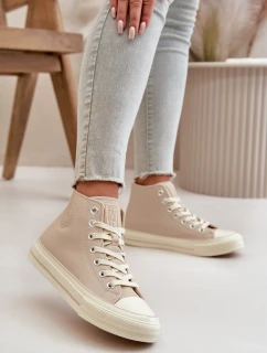 Dámské Tenisky Z Eko Kůže Béžové Big Star OO274934