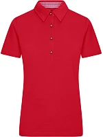 Daiber JN 715 Dámské piqué polo v tradičním krojovém stylu 02.0715 red/red white Daiber JN 715 Dámské piqué polo v tradičním krojovém stylu 02.0715 red/red white