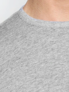 Pánské tričko s krátkým rukávem ATLANTIC - světle šedé