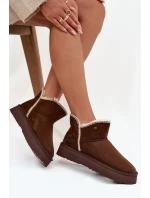 Dámské sněhule Wrangler na platformě – čokoládová