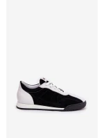 Dámské Kožené Sportovní Boty Laura Messi 2935 Černé