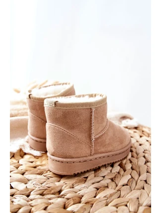 Dětské Teplé Sněhule Semišové béžové Gooby Dětské Teplé Sněhule Semišové béžové Gooby