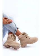 Dámské kožené trapery světle béžové Jette Dámské kožené trapery světle béžové Jette