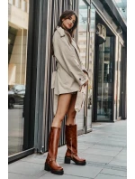 Dámské luxusní kožené kozačky 3432 Camel - Sweet Shoes Dámské luxusní kožené kozačky 3432 Camel - Sweet Shoes