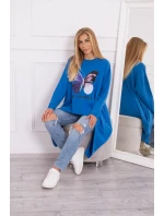 Oversize halenka s potiskem chrpy