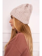 Fleecová čepice Sylwia K244 light beige Fleecová čepice Sylwia K244 light beige