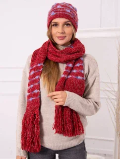 Dámská souprava se šátkem Anika K304 červená