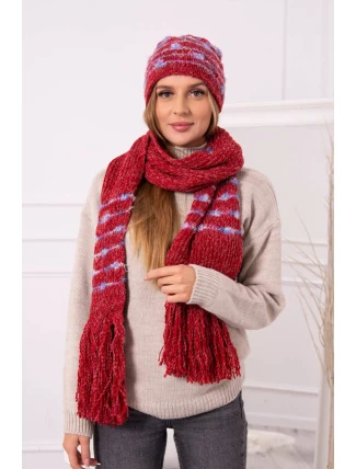 Dámská souprava se šátkem Anika K304 červená