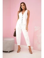 Set vesta + kalhoty ecru Set vesta + kalhoty ecru