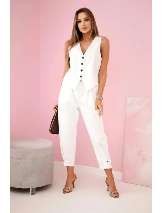 Set vesta + kalhoty ecru Set vesta + kalhoty ecru
