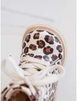 Ošetřené dětské boty na zip Bežovo-hnědé Dolida