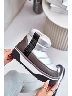 Nízké Sněhové Boty Na Tlusté Podešvi D.Franklin DFSH371010 Stříbrné