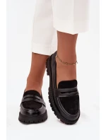 Dámské mokasiny z eko kůže černé Cailen