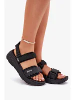 Dámské sportovní sandály na platformě Big Star – černé