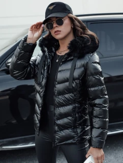 Dámská prošívaná zimní bunda s kapucí MIRIAL černá FashionStreet TY4574