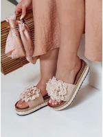 Dámské květinové žabky KWIATARIS beige FashionStreet ZY0912