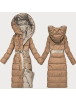 Béžovo hnědá oboustranná zimní bunda s páskem Minority (M2-6519-62+301) Béžovo hnědá oboustranná zimní bunda s páskem Minority (M2-6519-62+301)