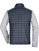 Daiber JN 742 Pánská pletená hybridní bunda 02.0742 light melange/anthracite melange