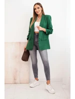 Sako s klopami elegantní zelené
