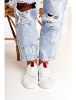 Dámské Kožené Tenisky Se Stuhou BIG STAR DD274685 Bile Dámské Kožené Tenisky Se Stuhou BIG STAR DD274685 Bile