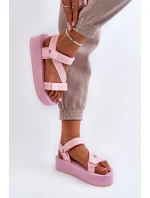 Dámské sandály na platformě Big Star NN274A529 růžové