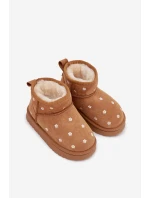 Dětské sněhule zdobené květinami Camel Gracina