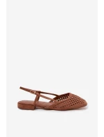 Okenní baleríny z eko semiše Camel Farivelle