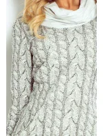 Dámské pletené šaty s rolákem a kapsami model 4976648 Dámské pletené šaty s rolákem a kapsami model 4976648