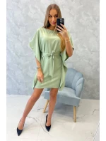 Oversize netopýří šaty tmavě mátové