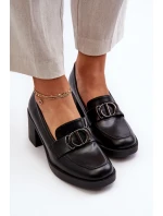 Dámské lodičky na podpatku s ozdobou černé Nedarea Dámské lodičky na podpatku s ozdobou černé Nedarea