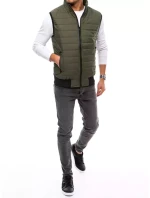 Pánská prošívaná zelená vesta FashionStreet TX4019 Pánská prošívaná zelená vesta FashionStreet TX4019