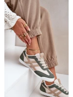 Nízké Tenisky Dámské Béžovo-Zelené Eezore